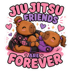 Capybara Jiu-Jitsu Sticker | Cute Holographic Sticker | Waterproof Vinyl Decal