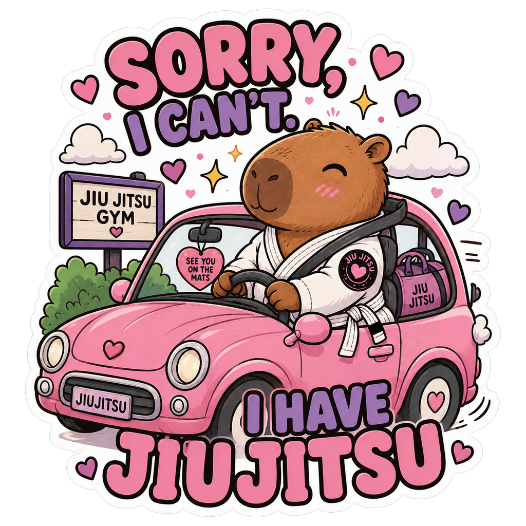 Capybara Jiu-Jitsu Sticker | Cute Holographic Sticker | Waterproof Vinyl Decal