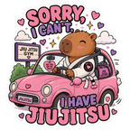 Capybara Jiu-Jitsu Sticker | Cute Holographic Sticker | Waterproof Vinyl Decal
