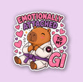 Kawaii Capybara Gi Love Jiu-Jitsu Sticker | Cute Holographic Sticker | Waterproof Vinyl Decal | Personalized Belt Rank |