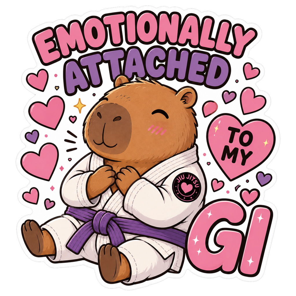 Capybara Jiu-Jitsu Sticker | Cute Holographic Sticker | Waterproof Vinyl Decal