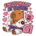 Capybara Jiu-Jitsu Sticker | Cute Holographic Sticker | Waterproof Vinyl Decal