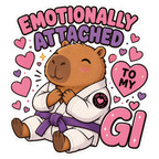 Capybara Jiu-Jitsu Sticker | Cute Holographic Sticker | Waterproof Vinyl Decal