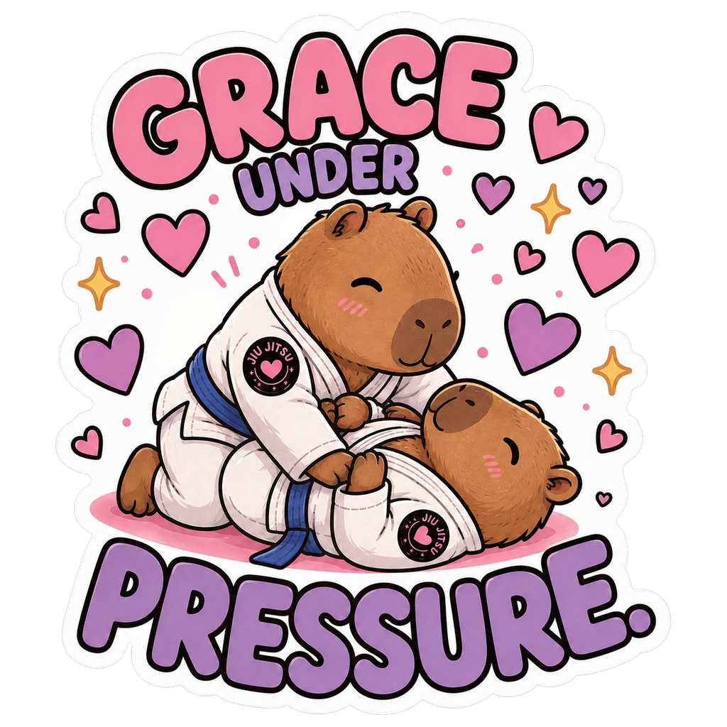 Capybara Jiu-Jitsu Sticker | Cute Holographic Sticker | Waterproof Vinyl Decal