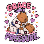 Capybara Jiu-Jitsu Sticker | Cute Holographic Sticker | Waterproof Vinyl Decal