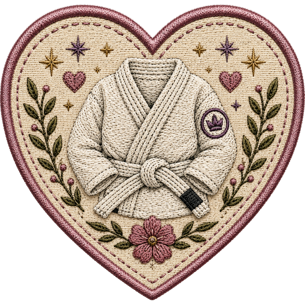 BJJ Women Sticker Pack | Embroidered Style Vinyl Stickers | 5 Cute Jiu-Jitsu Stickers | Waterproof Decals