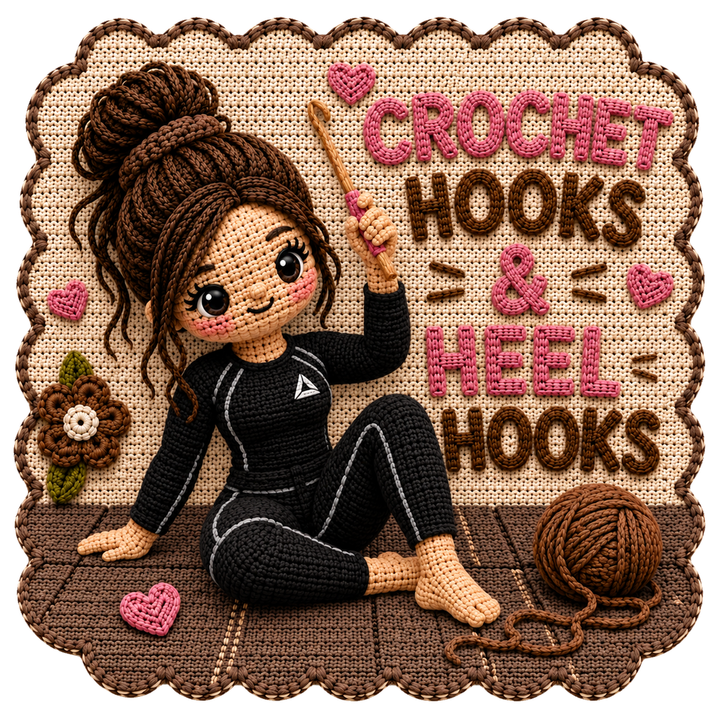 Jiujiteira Crochet Sticker Collection | 13 BJJ Stickers for Women | Jiu-Jitsu Sticker Pack | Crochet Stickers | Grappling Girl Gift