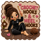 Jiujiteira Crochet Sticker Collection | 13 BJJ Stickers for Women | Jiu-Jitsu Sticker Pack | Crochet Stickers | Grappling Girl Gift