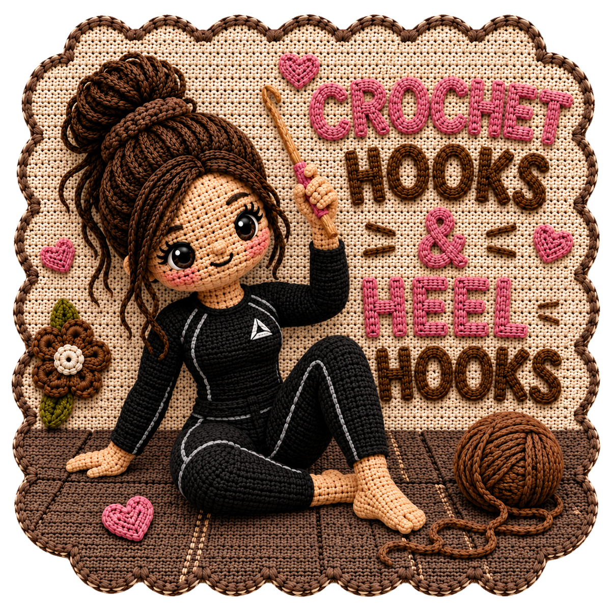 Jiujiteira Crochet Sticker Collection | 13 BJJ Stickers for Women | Jiu-Jitsu Sticker Pack | Crochet Stickers | Grappling Girl Gift