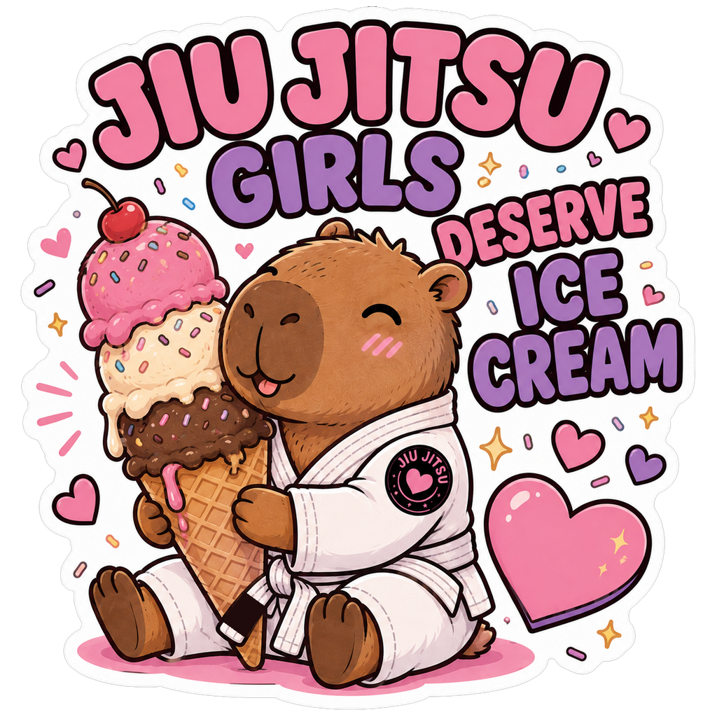 Capybara Jiu-Jitsu Sticker | Cute Holographic Sticker | Waterproof Vinyl Decal