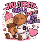 Capybara Jiu-Jitsu Sticker | Cute Holographic Sticker | Waterproof Vinyl Decal