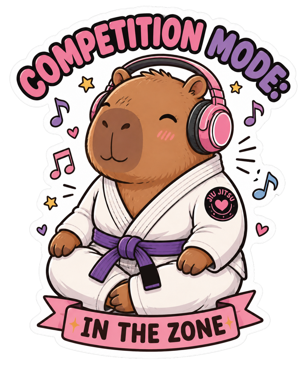 Capybara Jiu-Jitsu Sticker | Cute Holographic Sticker | Waterproof Vinyl Decal