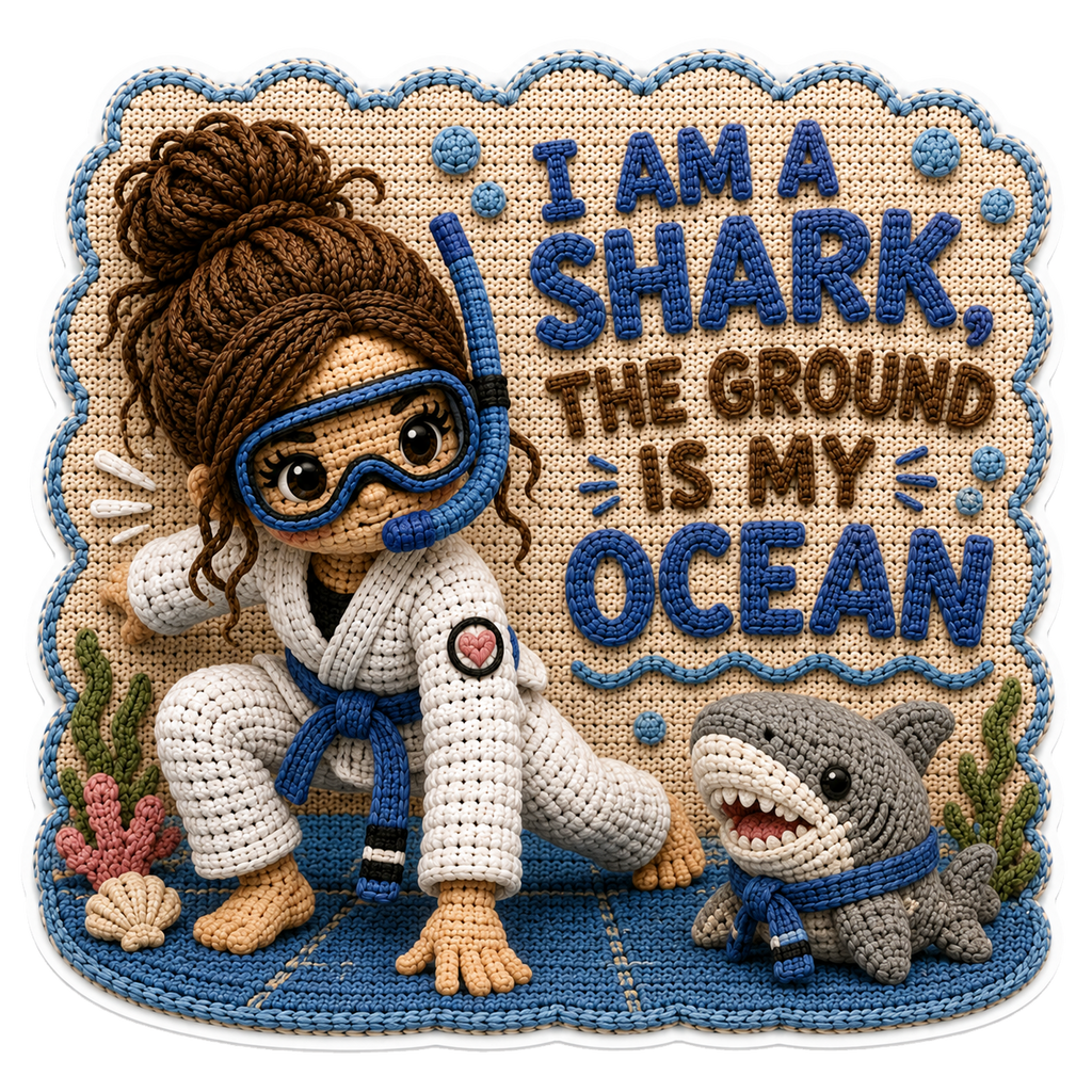 Jiujiteira Crochet Sticker Collection | 13 BJJ Stickers for Women | Jiu-Jitsu Sticker Pack | Crochet Stickers | Grappling Girl Gift
