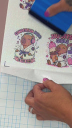 Kawaii Capybara Ice Cream Sticker | Cute Holographic Sticker | Waterproof Vinyl Decal | Personalized Belt Rank