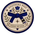 Earned, Not Given BJJ Rank Sticker | Embroidered Jiu-Jitsu Belt Sticker