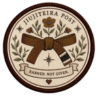 Earned, Not Given BJJ Rank Sticker | Embroidered Jiu-Jitsu Belt Sticker