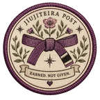 Earned, Not Given BJJ Rank Sticker | Embroidered Jiu-Jitsu Belt Sticker