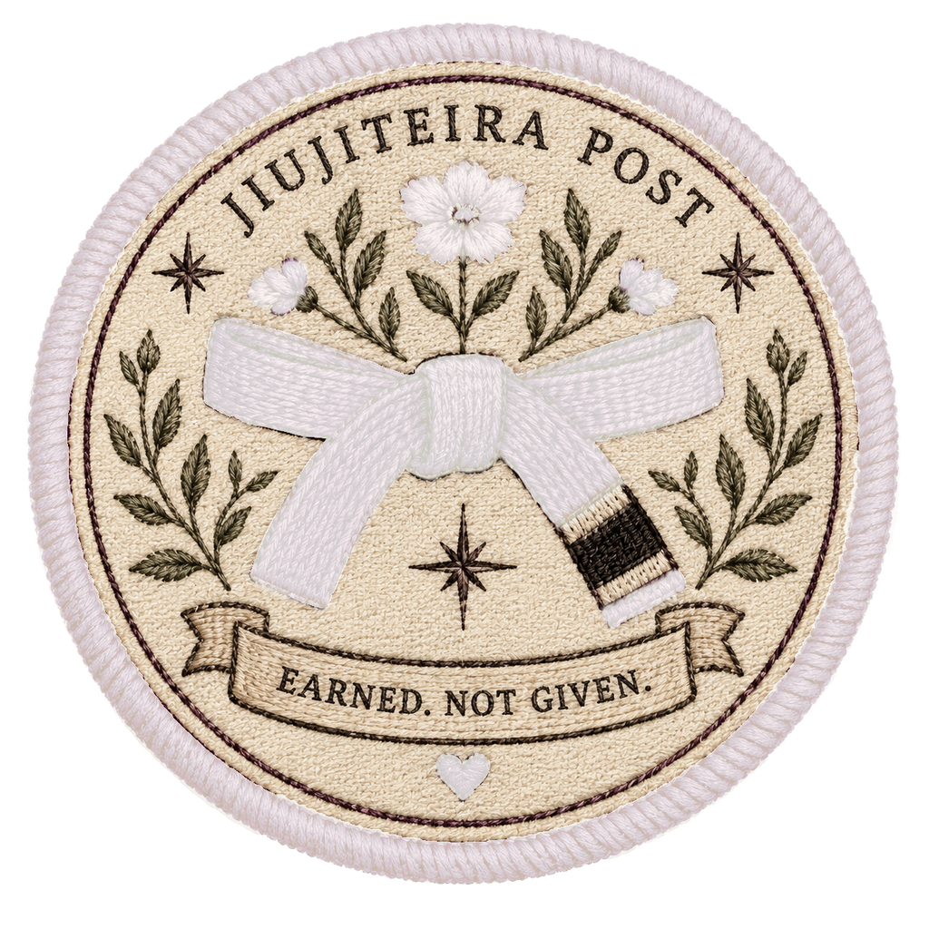 Earned, Not Given BJJ Rank Sticker | Embroidered Jiu-Jitsu Belt Sticker