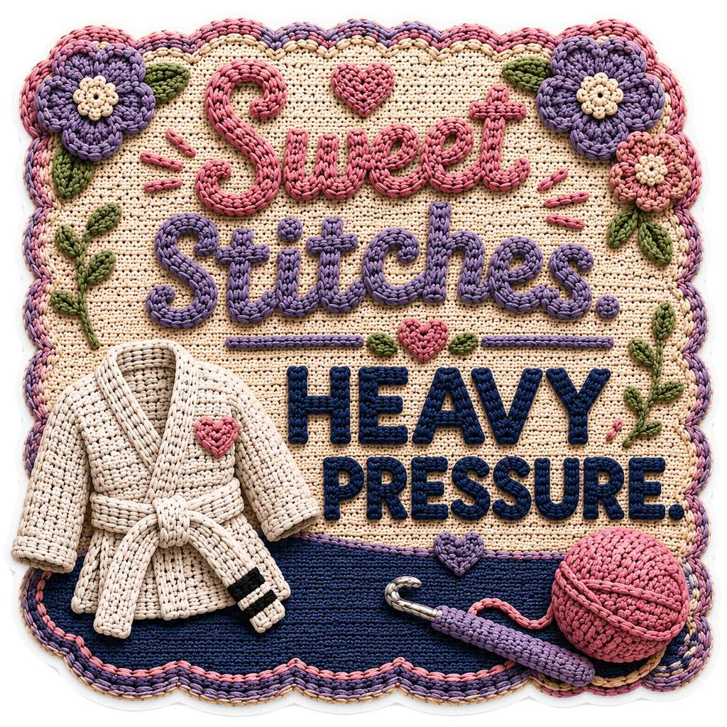 Jiujiteira Crochet Sticker Collection | 13 BJJ Stickers for Women | Jiu-Jitsu Sticker Pack | Crochet Stickers | Grappling Girl Gift